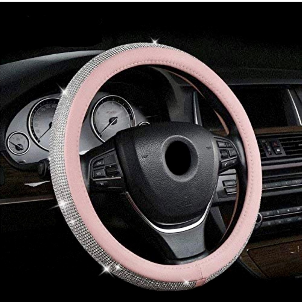 PU soft leather beautiful car steering wheel cover